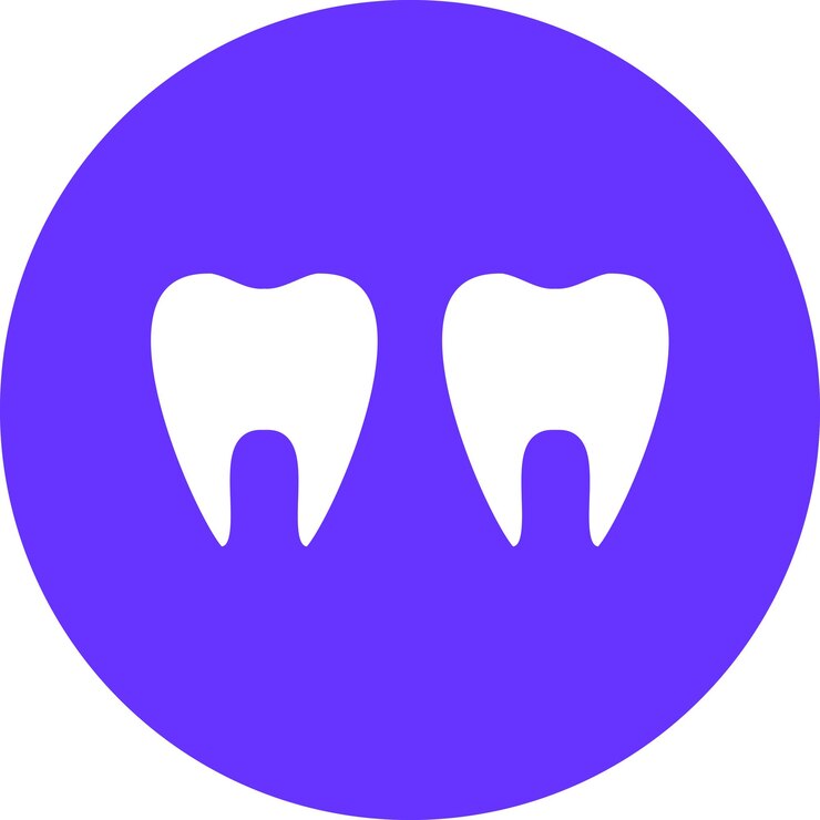 Vector estilo del icono de los dientes