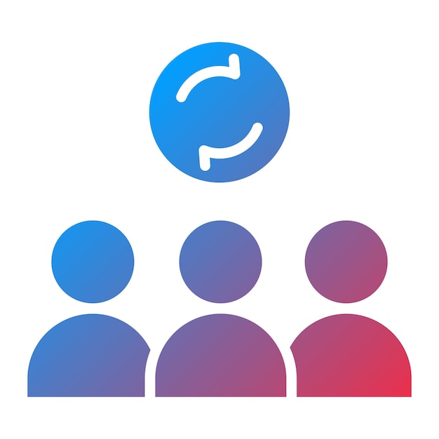 Estilo de icono dinámico del grupo de diseño vectorial
