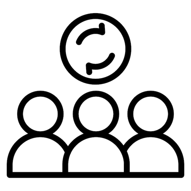 Estilo de icono dinámico del grupo de diseño vectorial