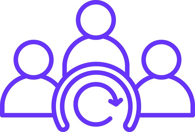 Estilo de icono dinámico del grupo de diseño vectorial
