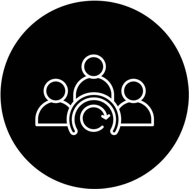Estilo de icono dinámico del grupo de diseño vectorial