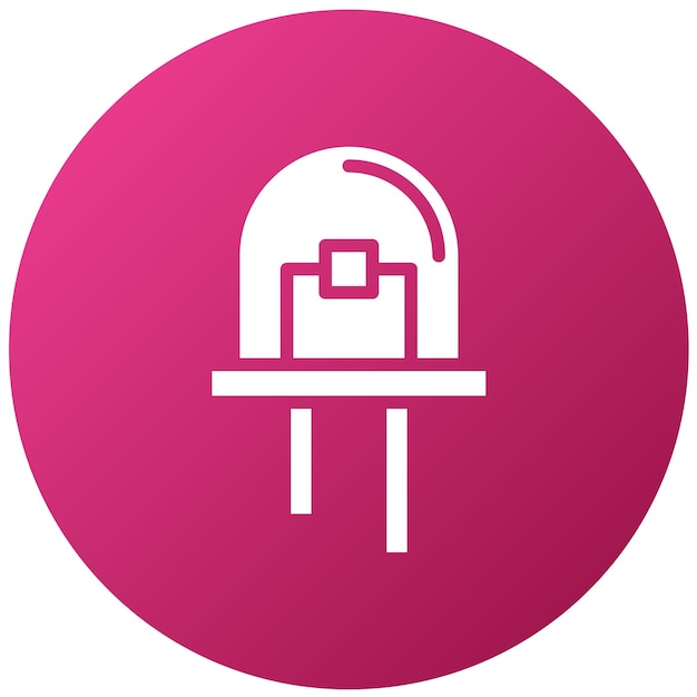 Estilo del icono del diodo de diseño vectorial