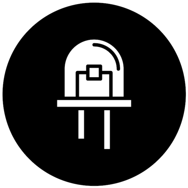 Estilo del icono del diodo de diseño vectorial