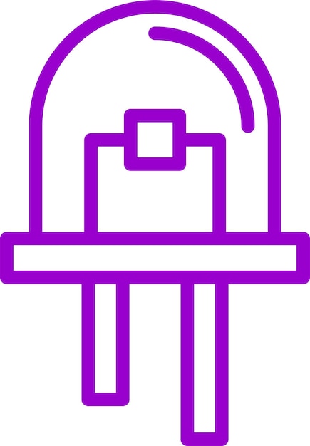 Estilo del icono del diodo de diseño vectorial