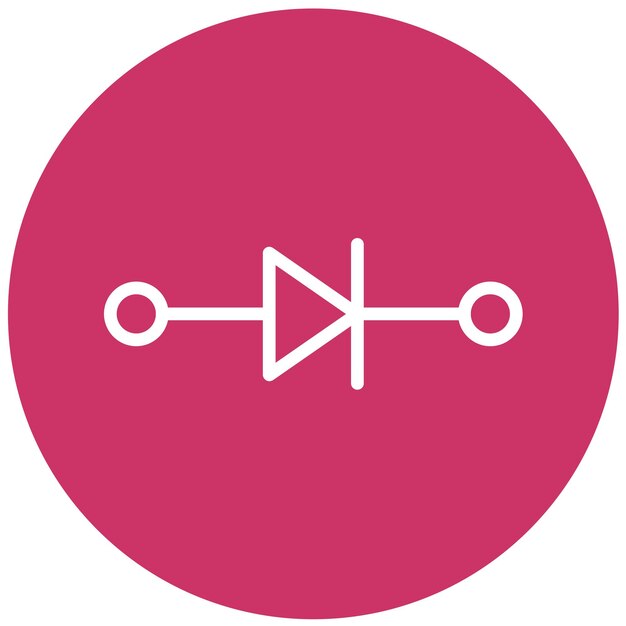 Estilo del icono del diodo de diseño vectorial