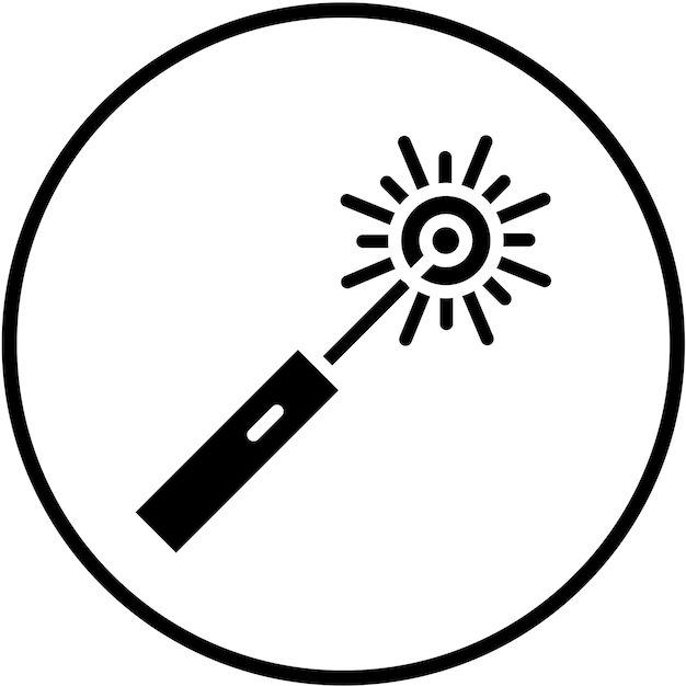 Estilo del icono del diodo láser de diseño vectorial