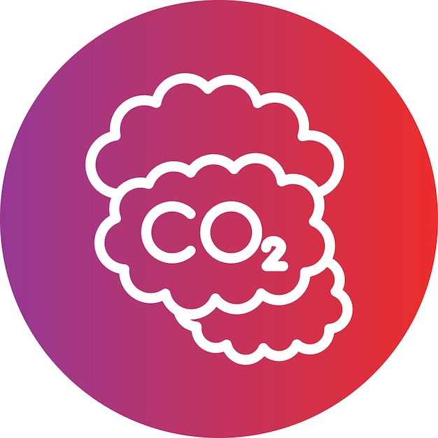 Estilo del icono de dióxido de carbono