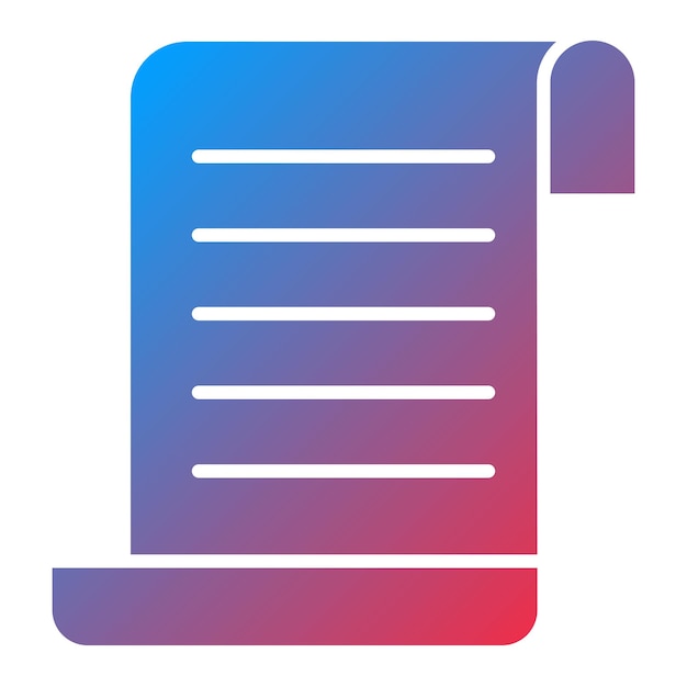 Estilo del icono del diploma de diseño vectorial
