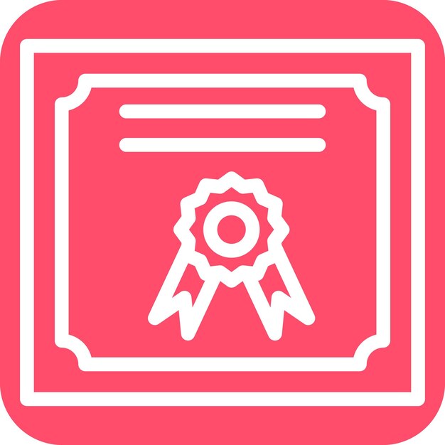 Estilo del icono del diploma de diseño vectorial
