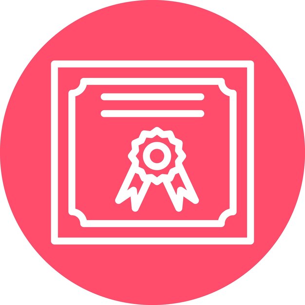 Estilo del icono del diploma de diseño vectorial