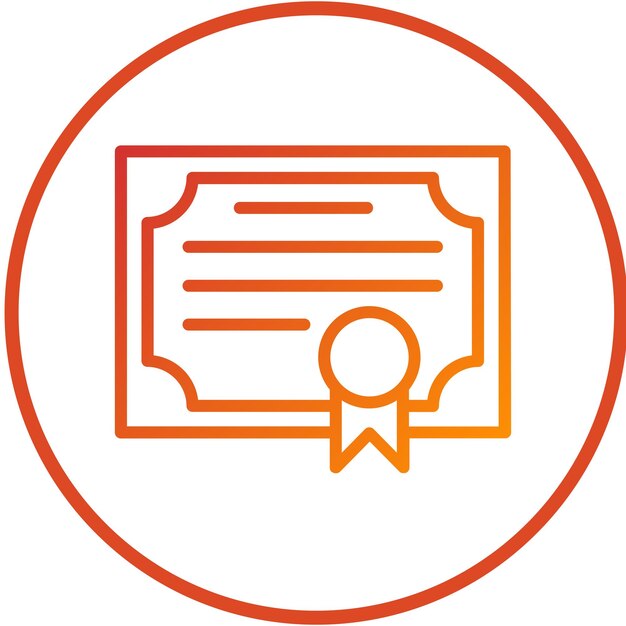 Estilo del icono del diploma de diseño vectorial