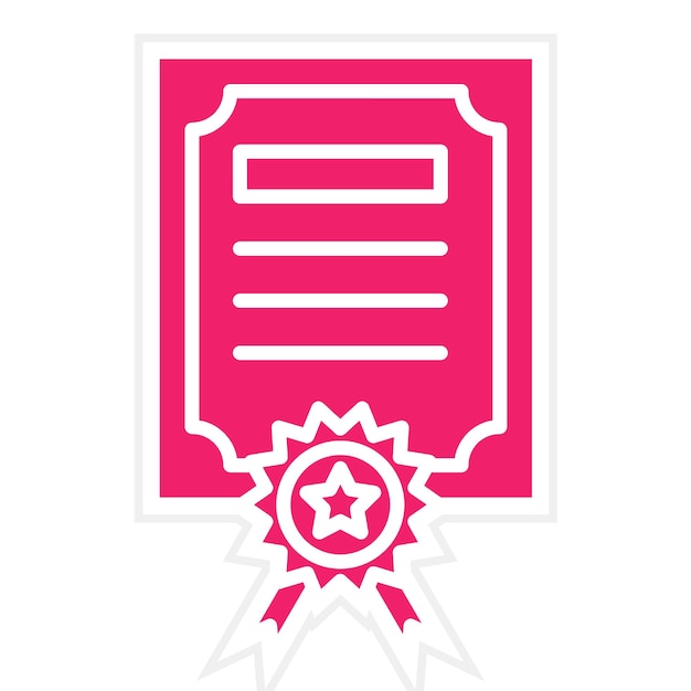 Estilo del icono del diploma de diseño vectorial