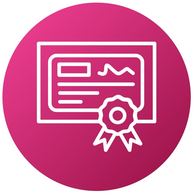 Estilo del icono del diploma de diseño vectorial