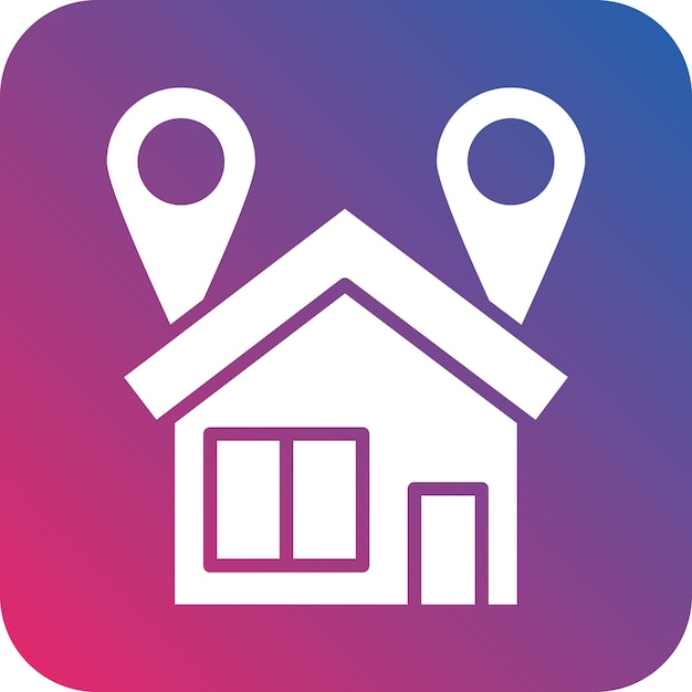 Estilo del icono de la dirección de diseño vectorial