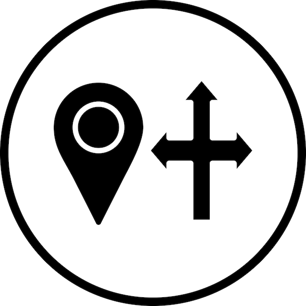 Estilo del icono de la dirección del diseño vectorial
