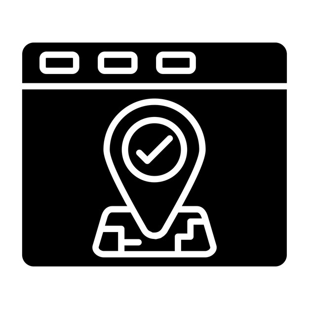 Estilo del icono de la dirección de diseño vectorial