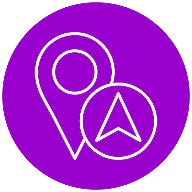 Estilo del icono de la dirección del diseño vectorial