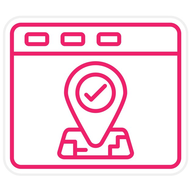 Estilo del icono de la dirección de diseño vectorial