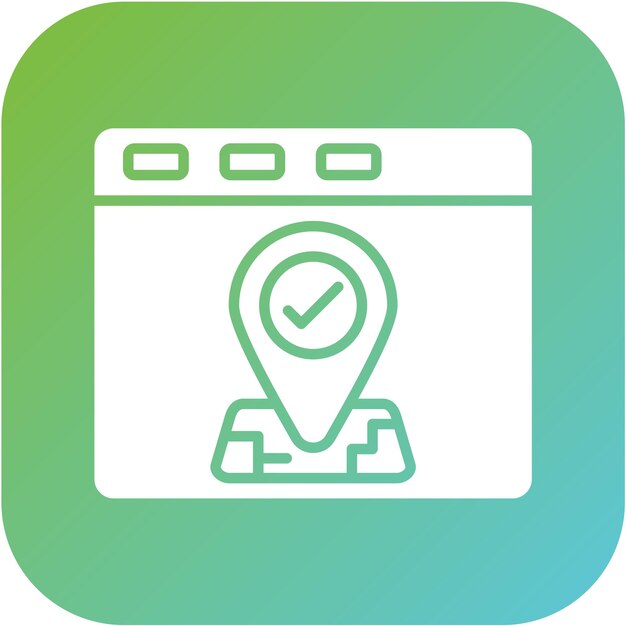 Estilo del icono de la dirección de diseño vectorial