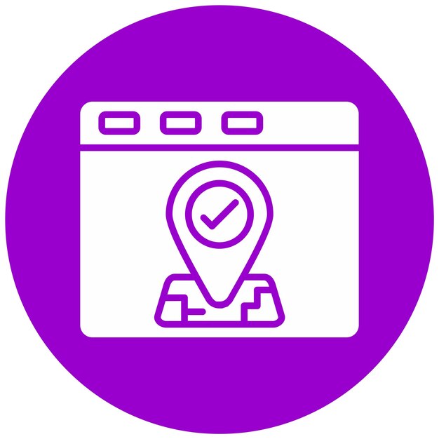 Estilo del icono de la dirección de diseño vectorial
