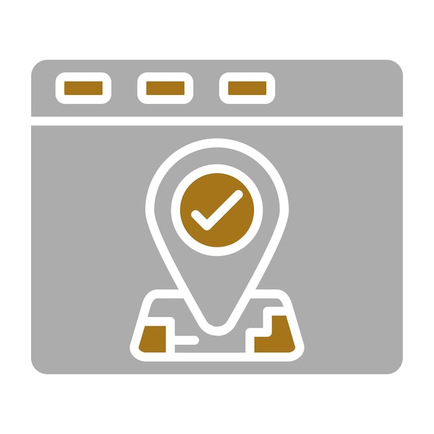 Estilo del icono de la dirección de diseño vectorial