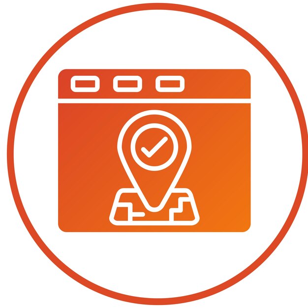 Estilo del icono de la dirección de diseño vectorial