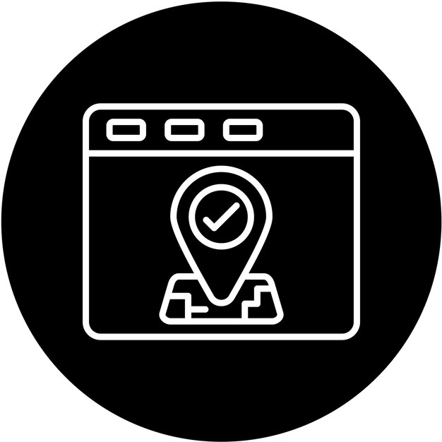 Estilo del icono de la dirección de diseño vectorial