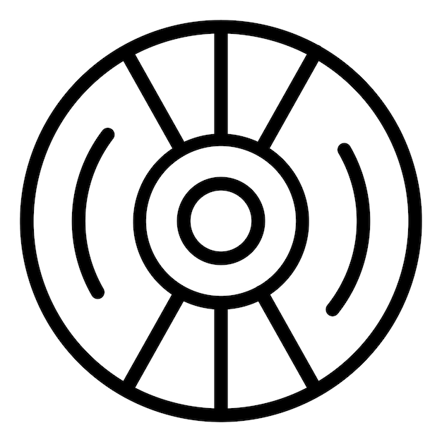 Estilo de icono de disco compacto de diseño vectorial