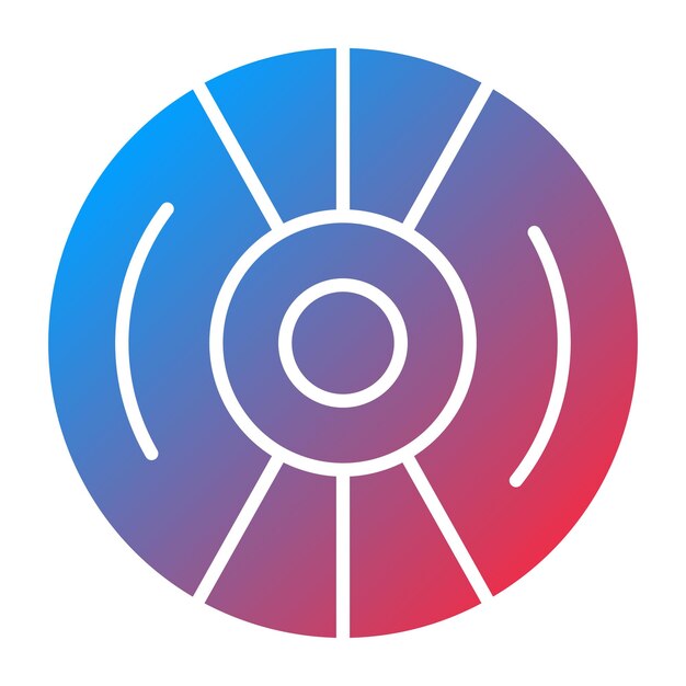 Estilo de icono de disco compacto de diseño vectorial
