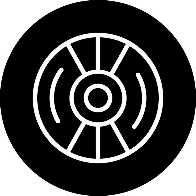Estilo de icono de disco compacto de diseño vectorial