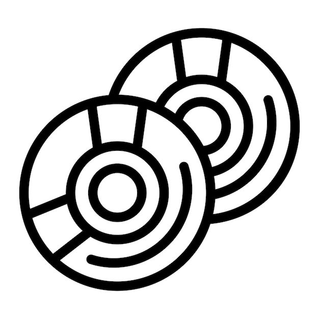 Estilo de icono de disco compacto de diseño vectorial