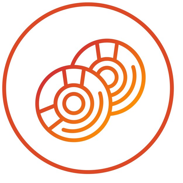 Estilo de icono de disco compacto de diseño vectorial