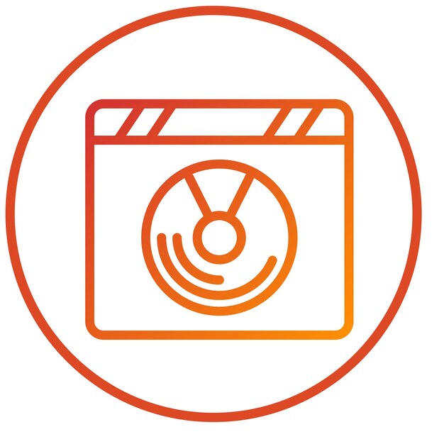 Estilo de icono de disco compacto de diseño vectorial