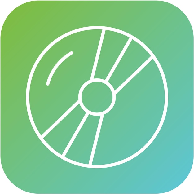 Estilo de icono de disco compacto de diseño vectorial