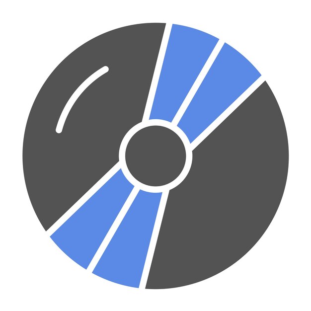 Estilo de icono de disco compacto de diseño vectorial