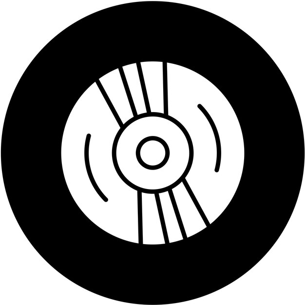 Vector estilo de icono de disco compacto de diseño vectorial