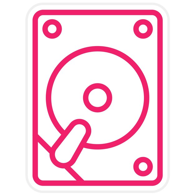 Estilo del icono del disco duro de diseño vectorial de la empresa