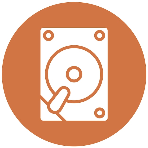 Estilo del icono del disco duro de diseño vectorial de la empresa
