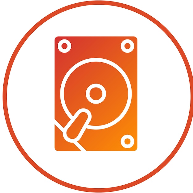 Estilo del icono del disco duro de diseño vectorial de la empresa