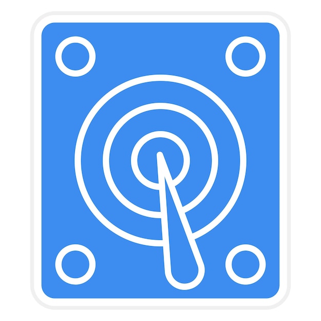 Estilo del icono del disco duro de diseño vectorial