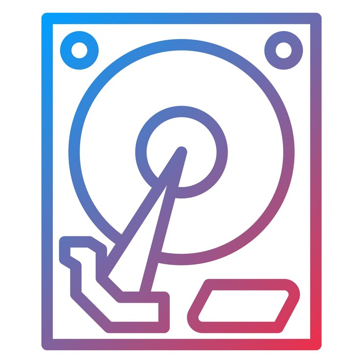 Vector estilo del icono del disco duro de diseño vectorial