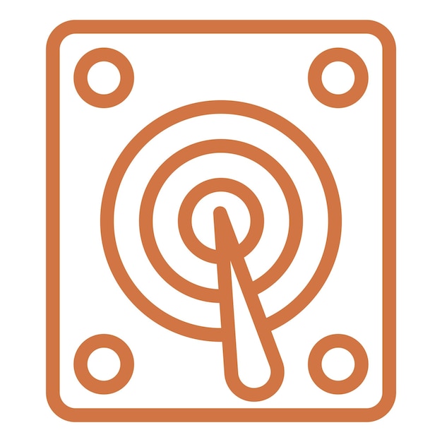 Estilo del icono del disco duro de diseño vectorial
