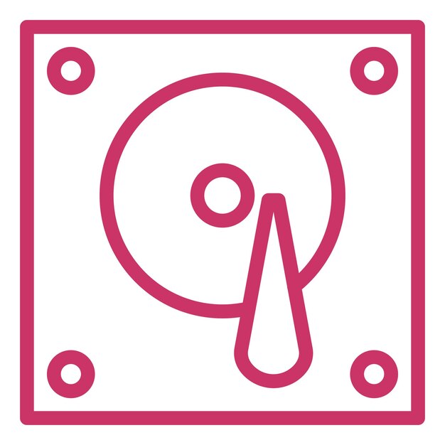 Estilo del icono del disco duro de diseño vectorial