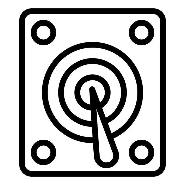 Estilo del icono del disco duro de diseño vectorial