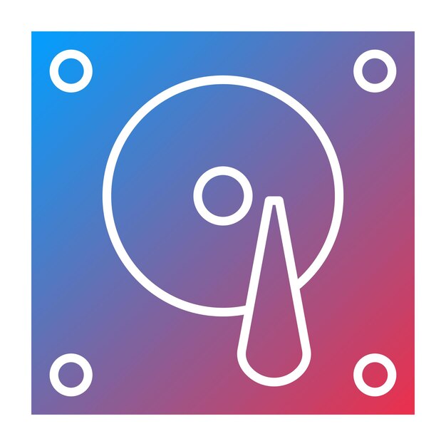 Estilo del icono del disco duro de diseño vectorial