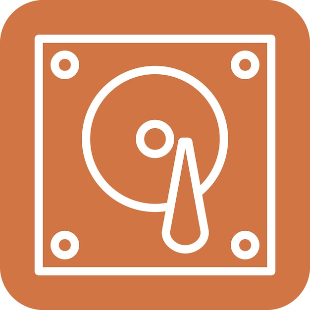 Estilo del icono del disco duro de diseño vectorial