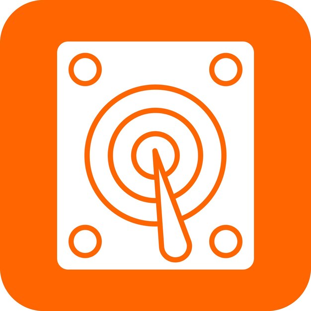 Estilo del icono del disco duro de diseño vectorial