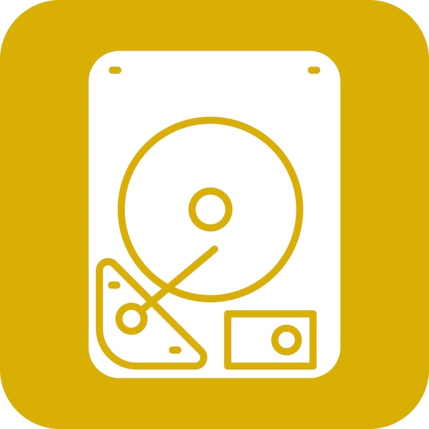 Estilo del icono del disco duro de diseño vectorial