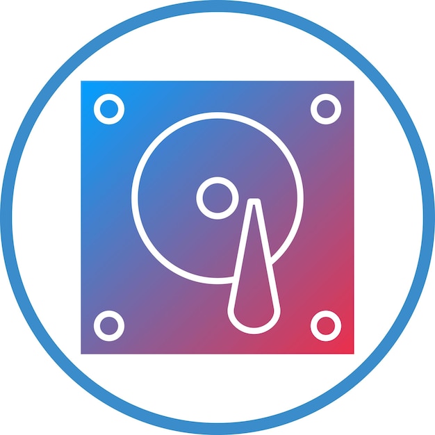 Estilo del icono del disco duro de diseño vectorial