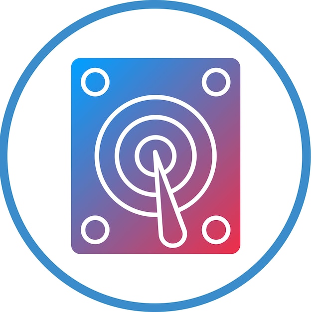 Estilo del icono del disco duro de diseño vectorial